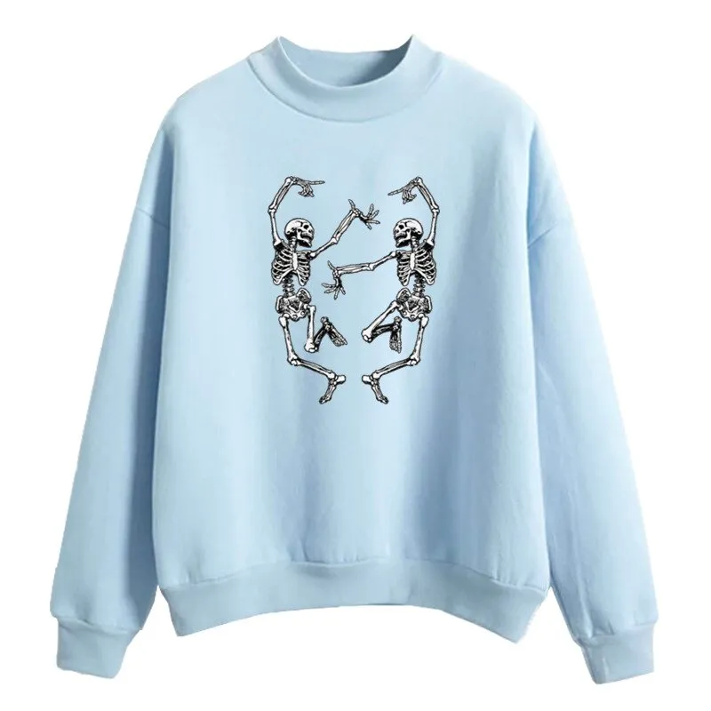 Pull Blanc Motif Vintage