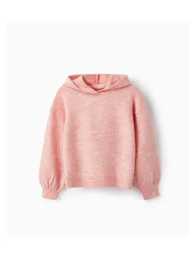 Pull en Maille avec Capuche pour Fille  SWEET FROSTY DREAMS - Rose