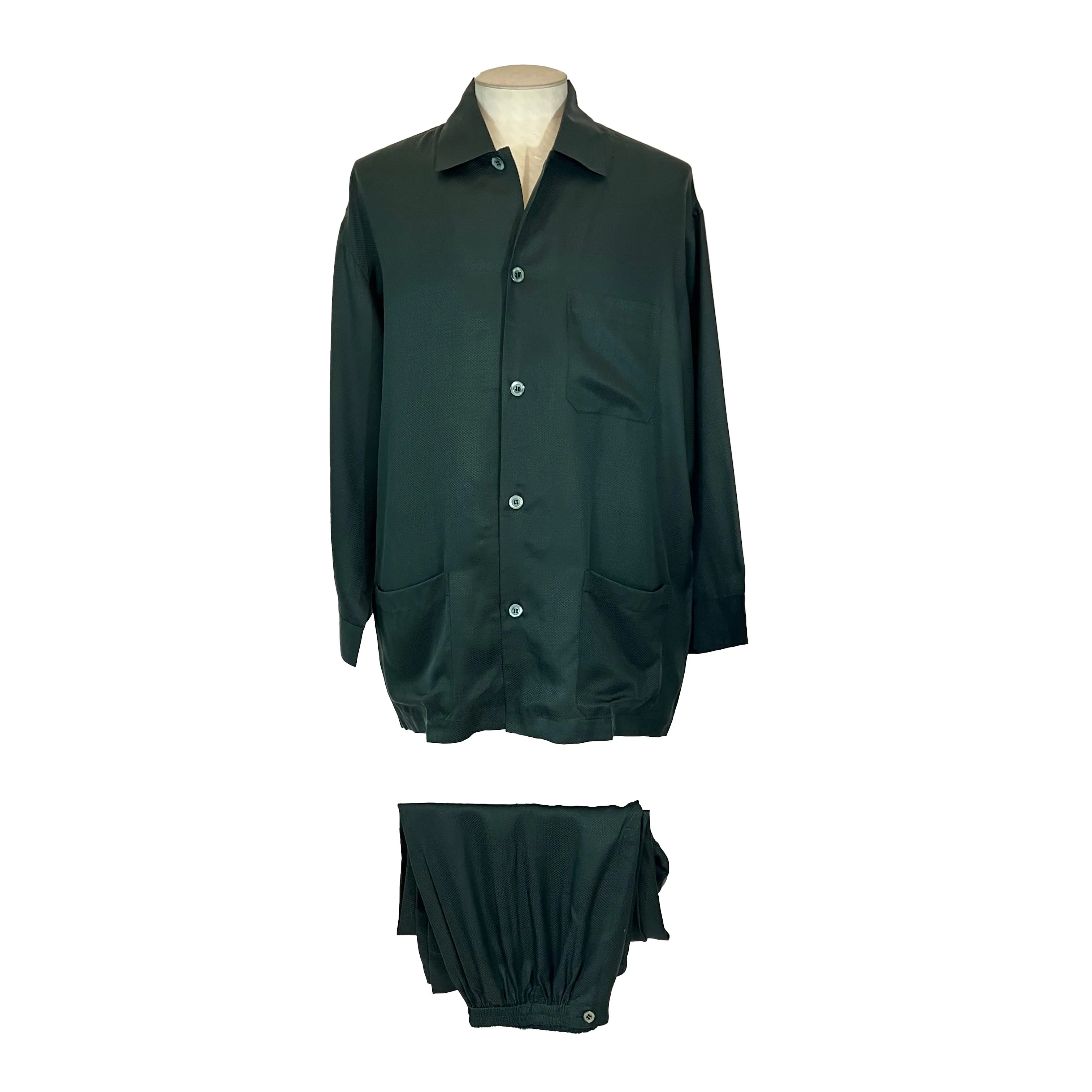 Pyjama soie Grigio Perla vert