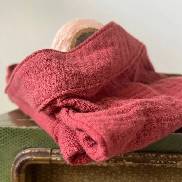 Robe Aurélie double gaze de coton terracotta