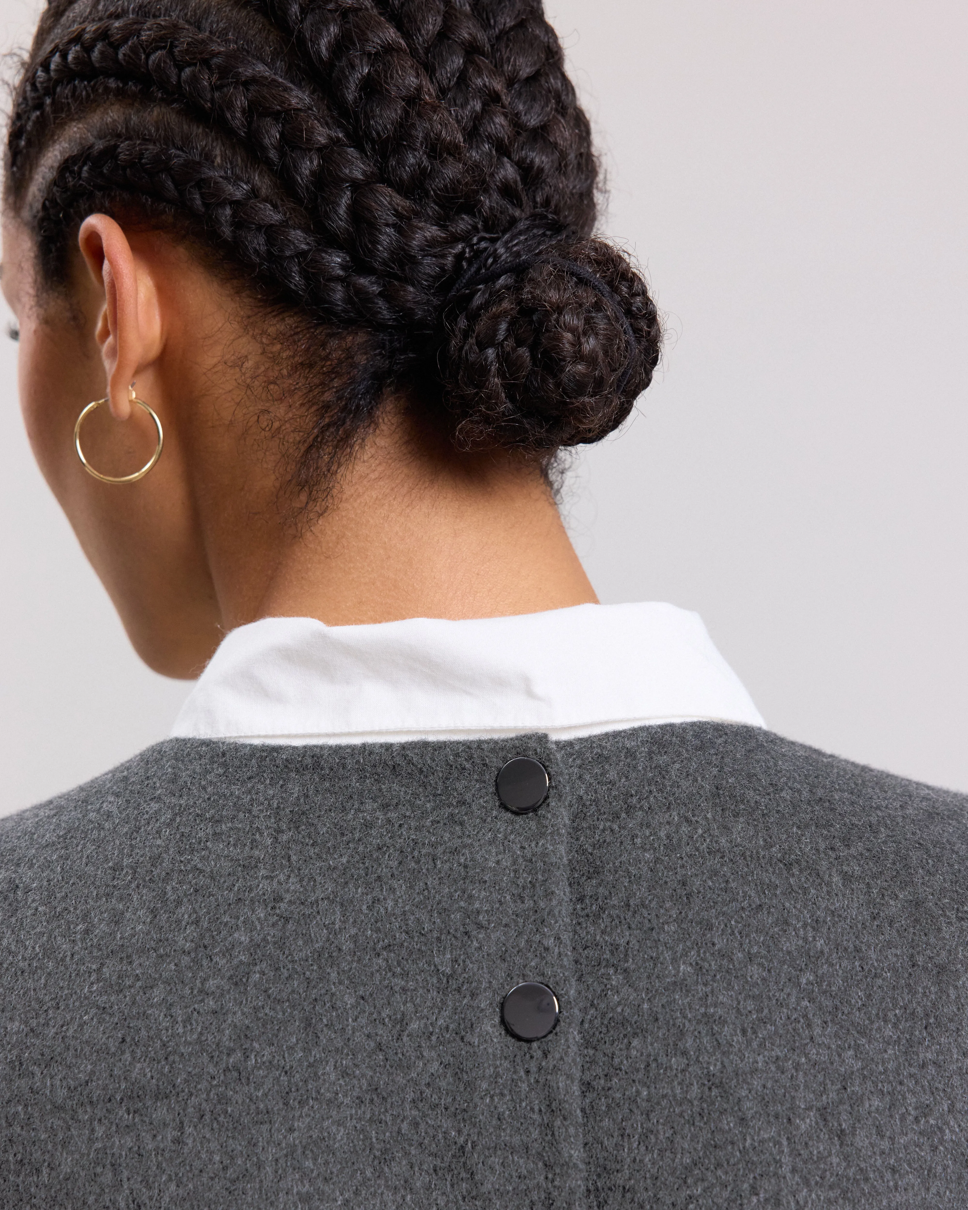 Robe Femme en laine double face Anthracite Racky