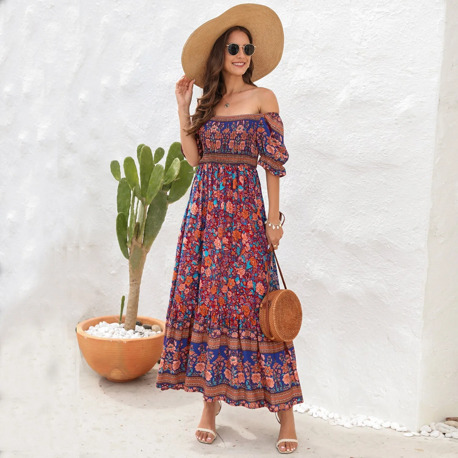 Robe Longue Hippie Fleurie