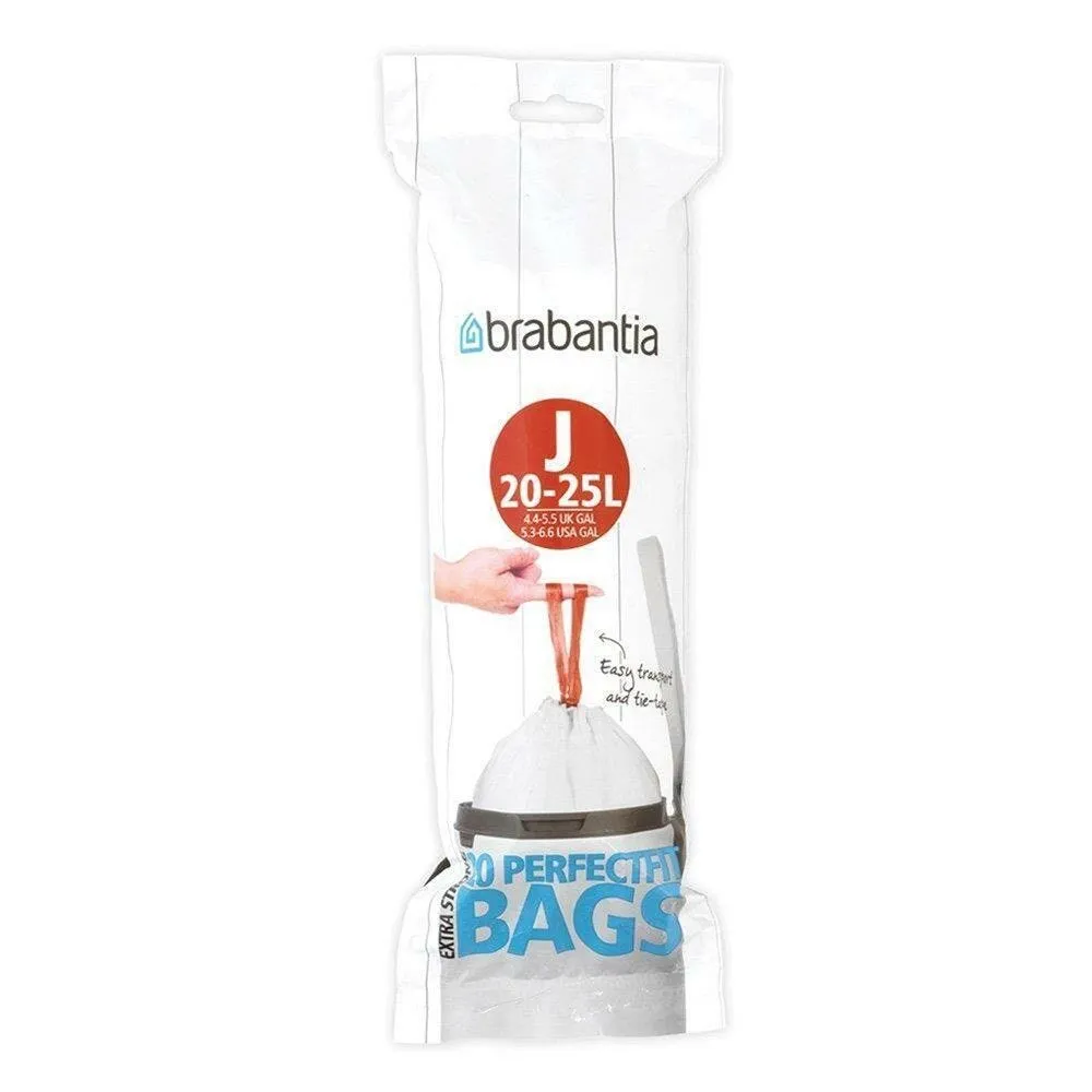 Rouleau de 20 sacs poubelle 23 l blanc code j