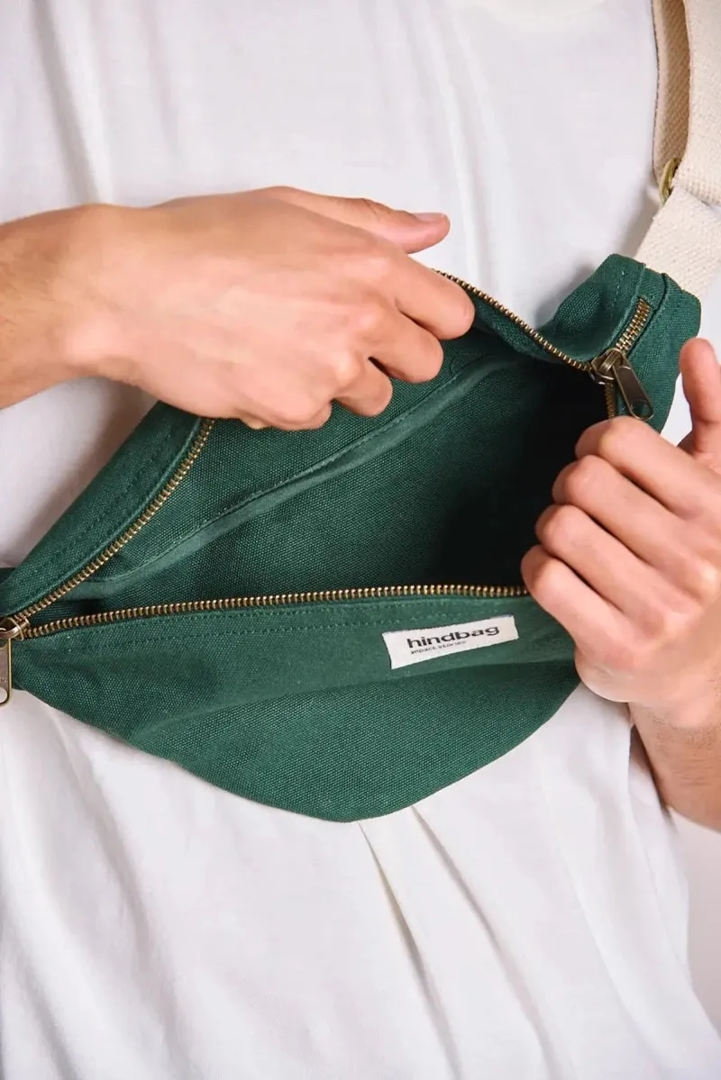 Sac banane en coton bio vert Sapin - Olivia