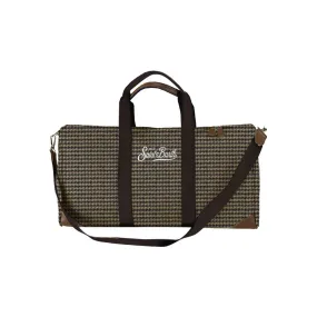 Sac de voyage MC2 Saint Barth JetLeg à imprimé pied-de-poule marron