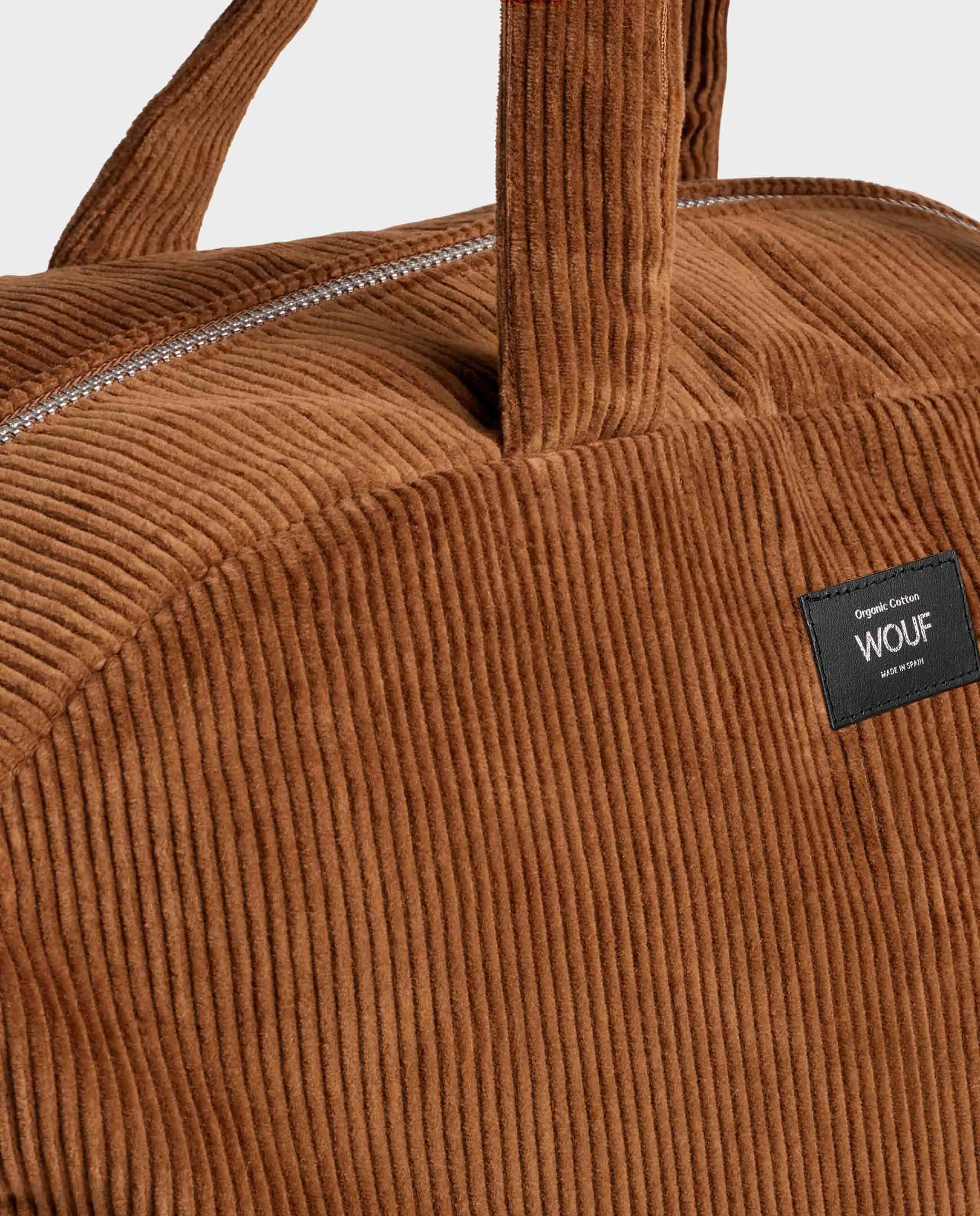Sac weekend velours en coton bio