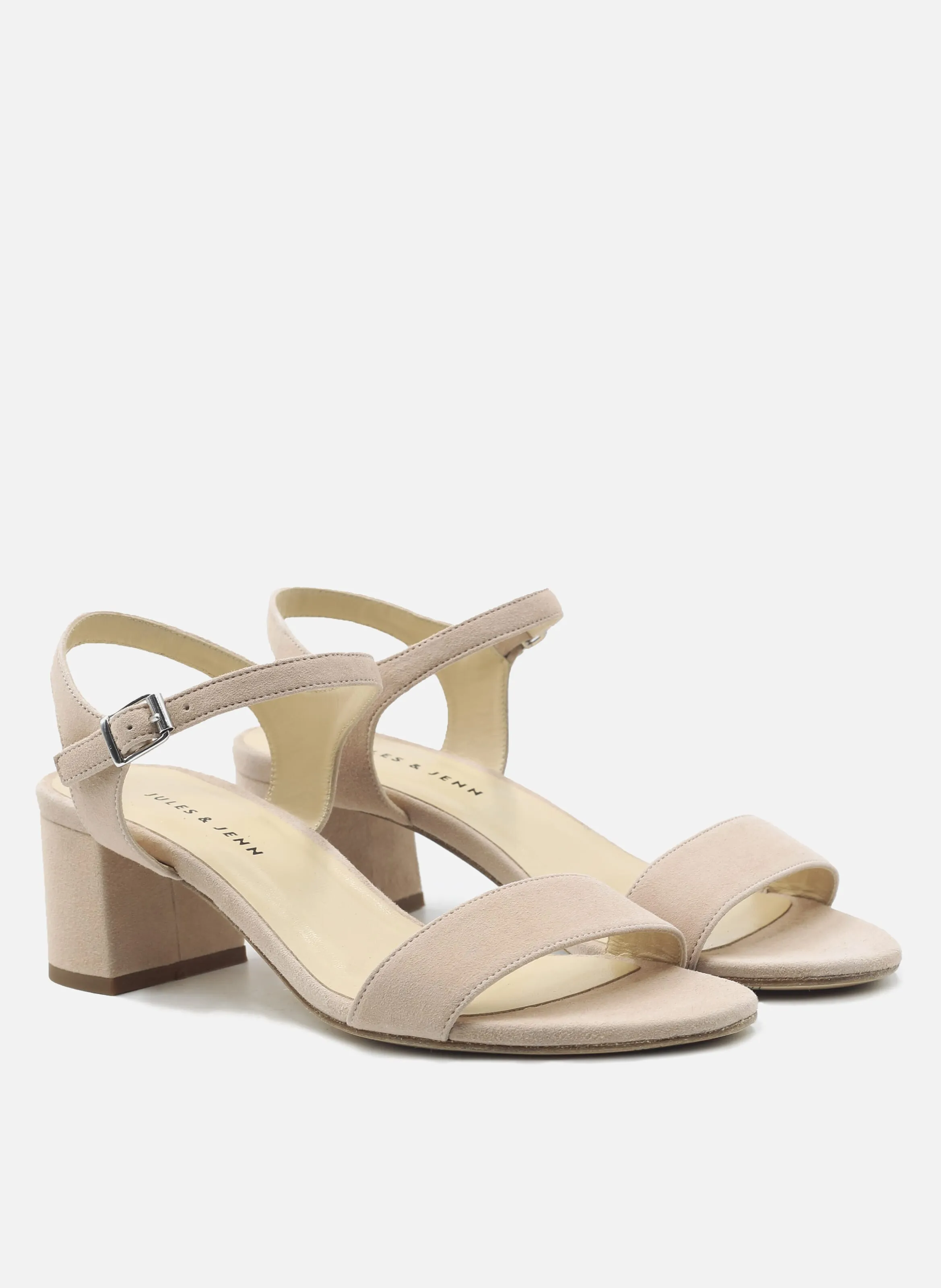 SANDALES MOYEN TALON EN CUIR DAIM - JULES & JENN pour FEMME | Printemps
