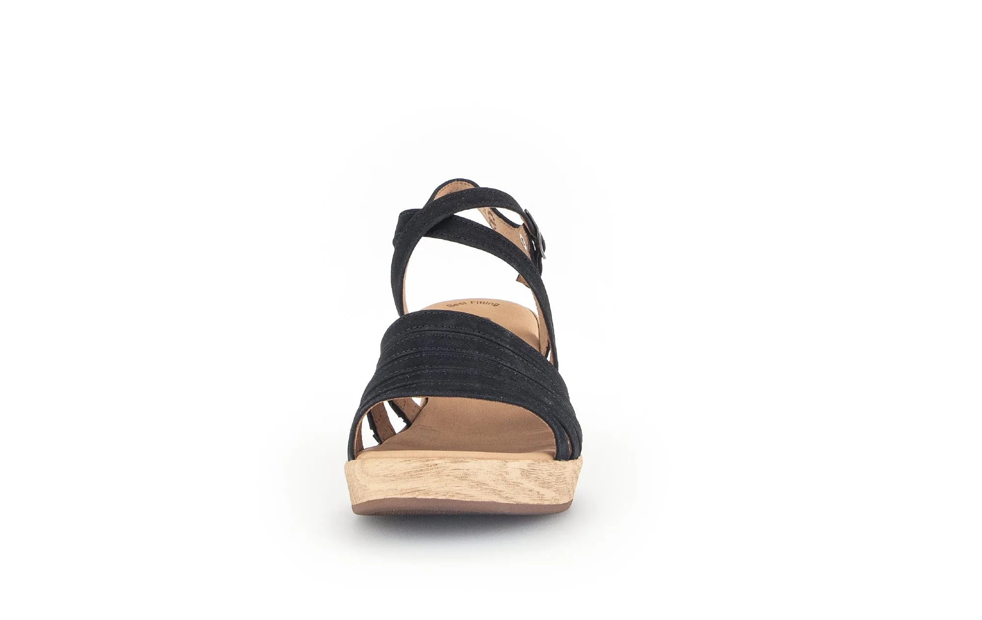 Sandales noires en nubuk