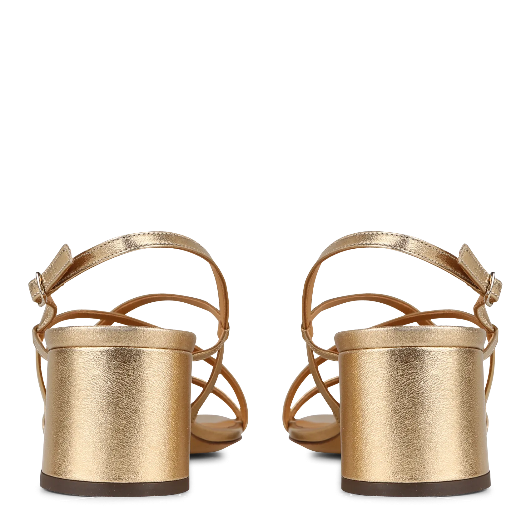 SANDALES à TALONS EN CUIR N576-BIS - RIVECOUR pour FEMME | Printemps