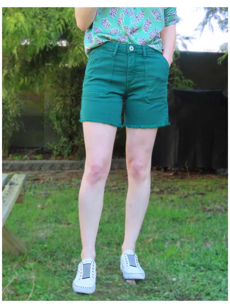 Short Alma Denim Studio frangé