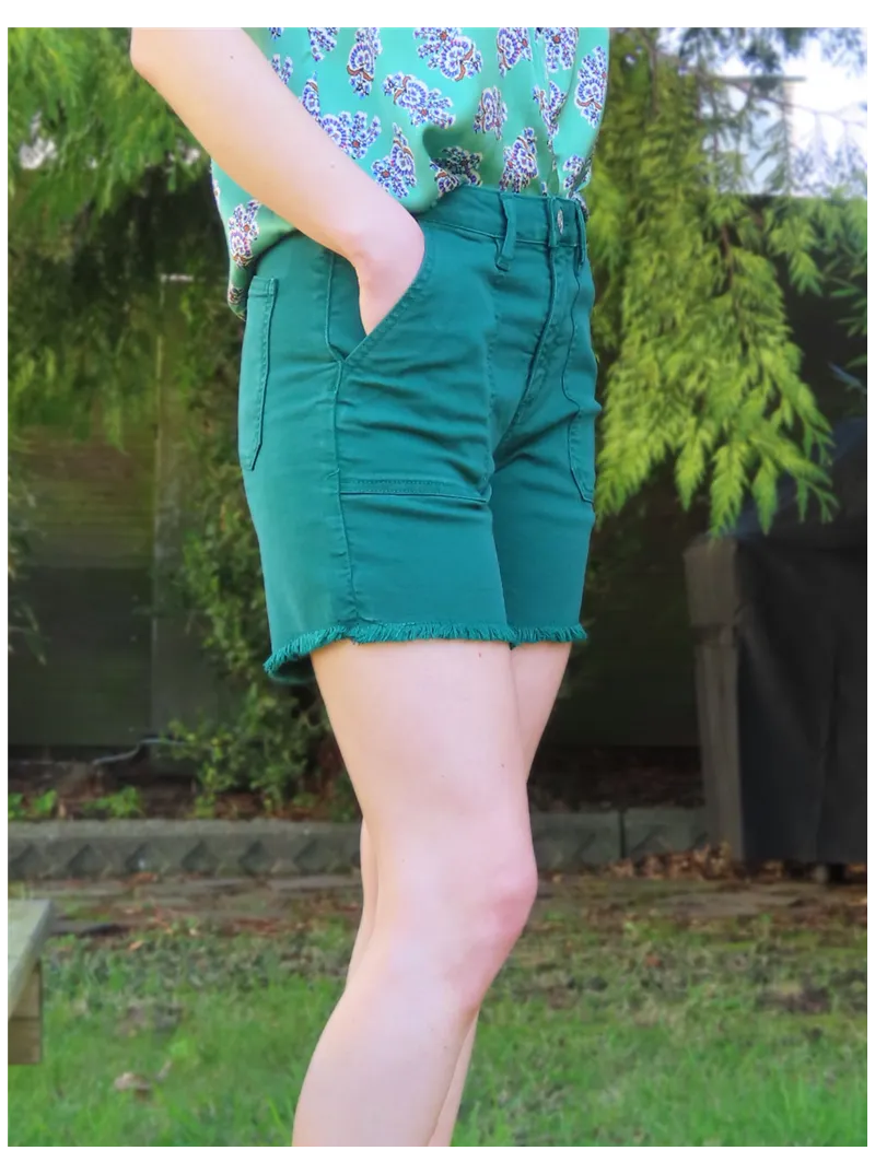 Short Alma Denim Studio frangé