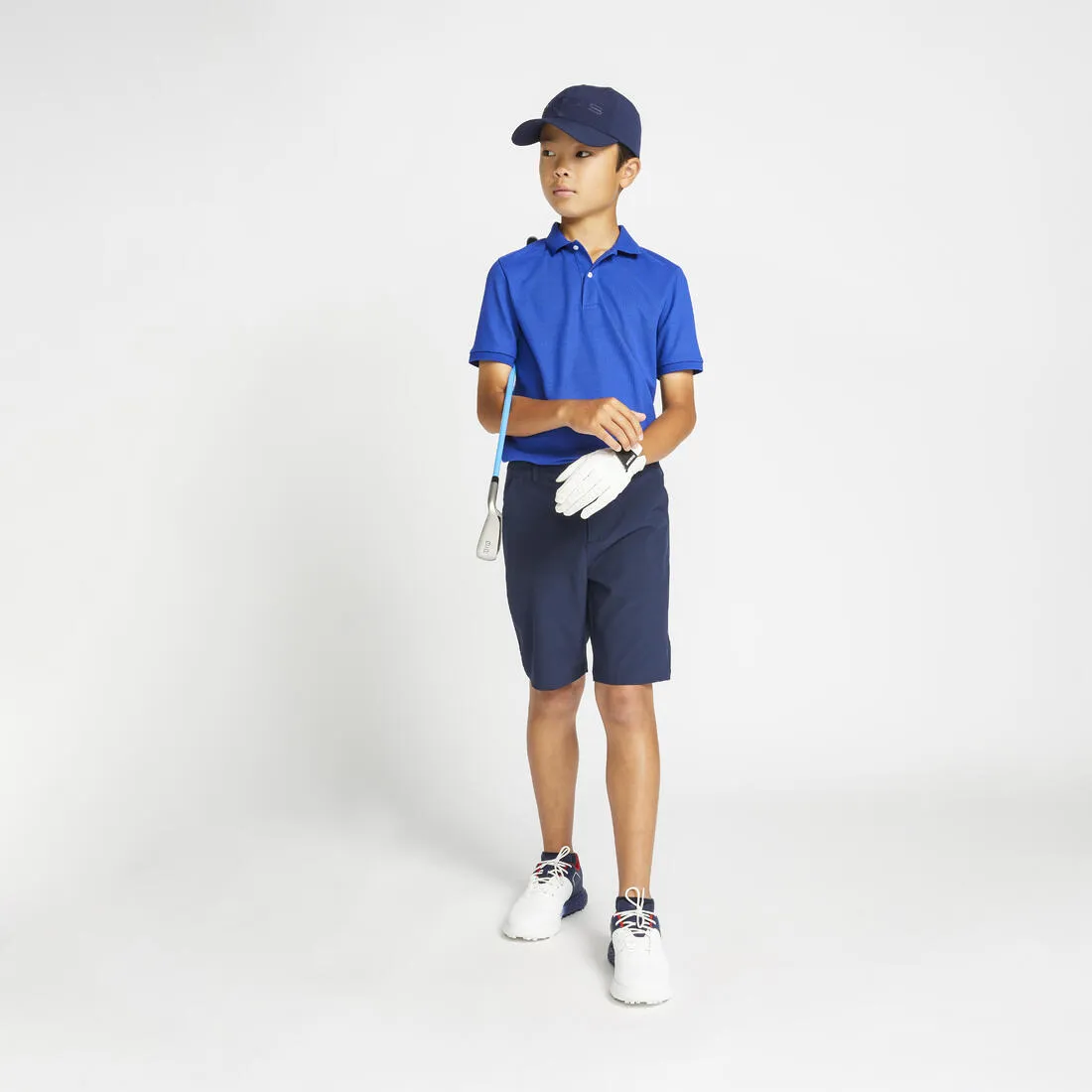 SHORT GOLF ENFANT - MW500 BLEU MARINE