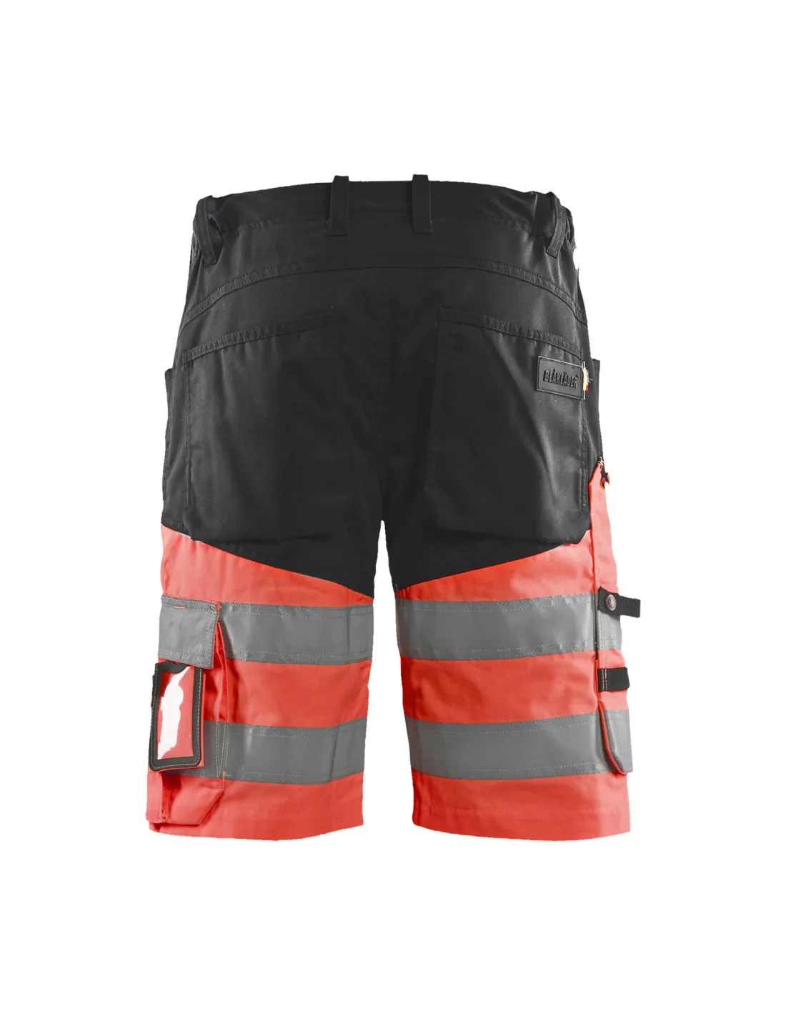 Short haute-visibilité +stretch Noir/Rouge fluo | 154118119955 - Blaklader