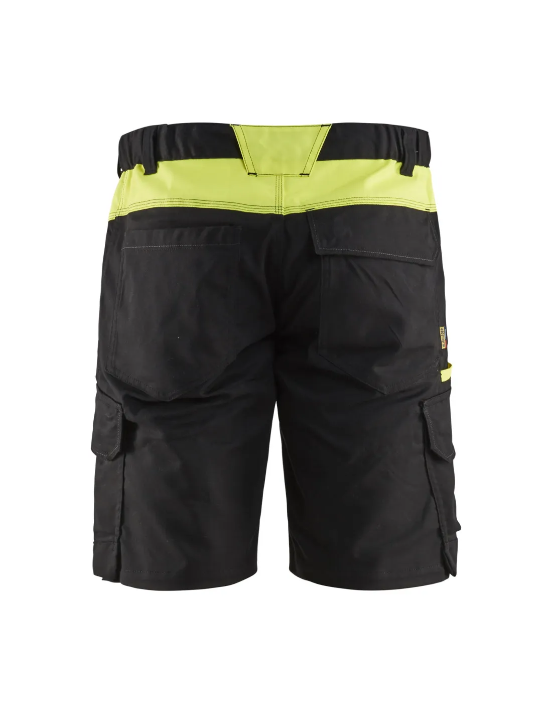 Short Industrie stretch 2D Noir/Jaune fluo | 144618329933 - Blaklader