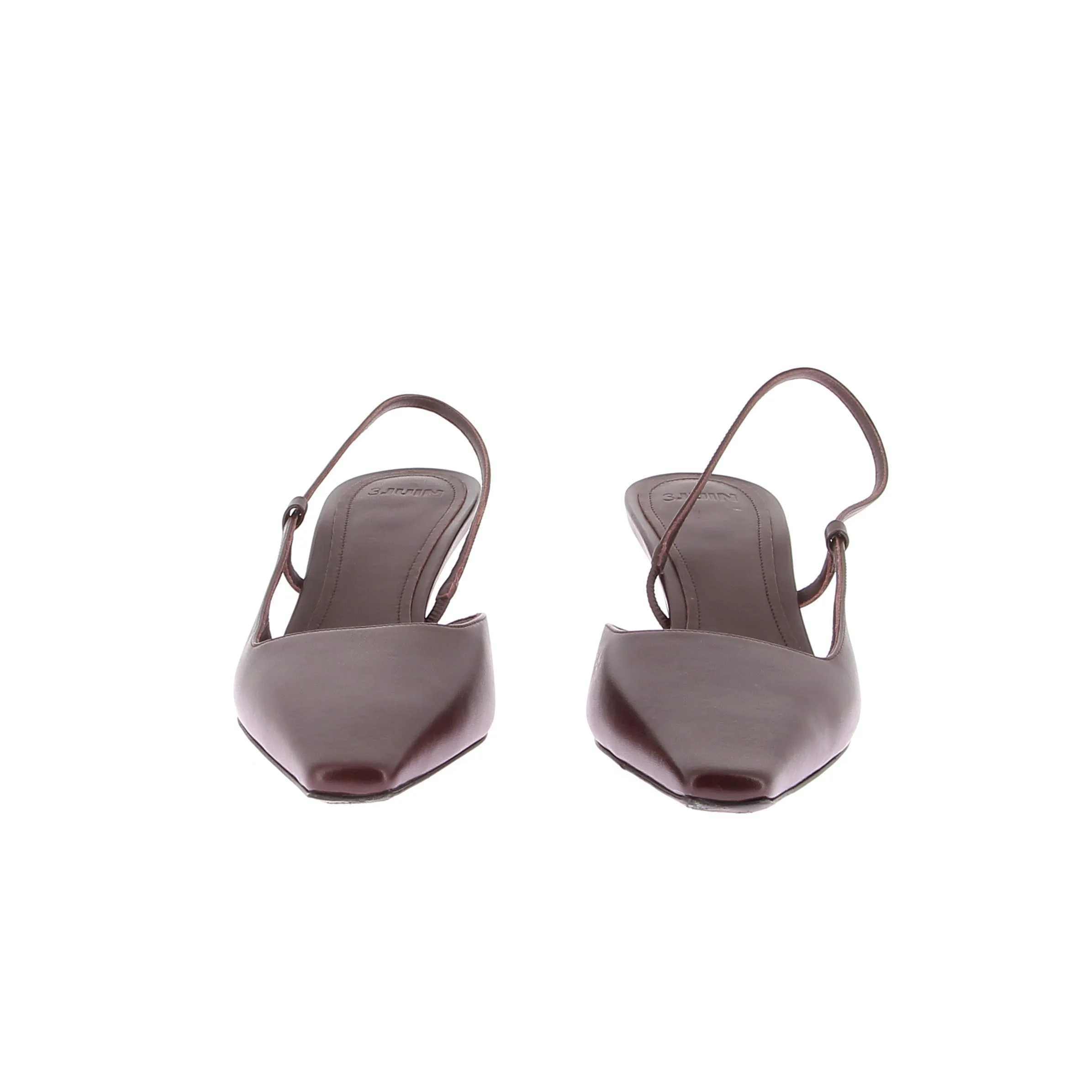Slingback en cuir bordeaux