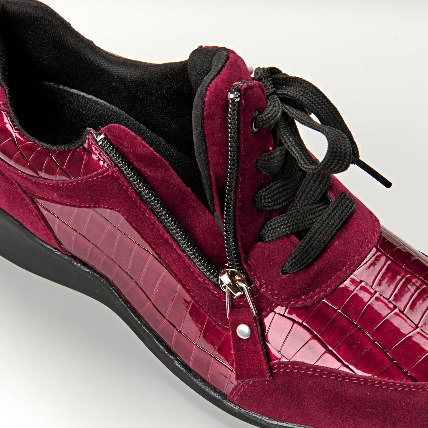 Sneakers Croco, bordeaux