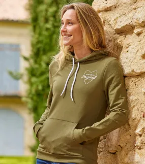 Sweat à capuche Femme Kaki - Le Charmant