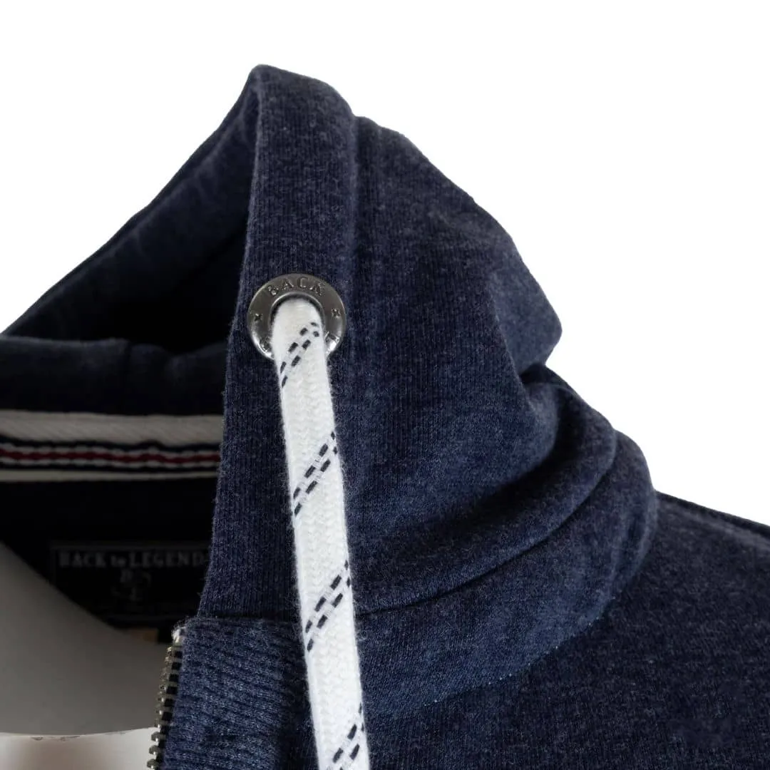 Sweat à capuche zippé bleu marine
