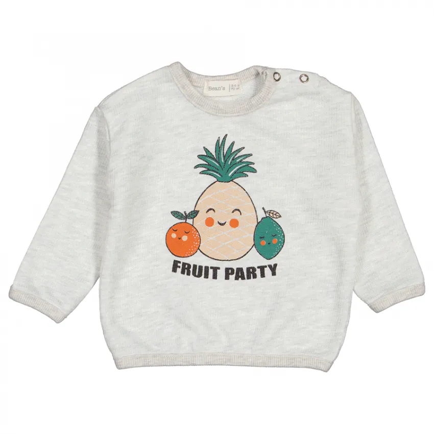 Sweatshirt fruits party bebes Beans Barcelona | Petites Fripouilles