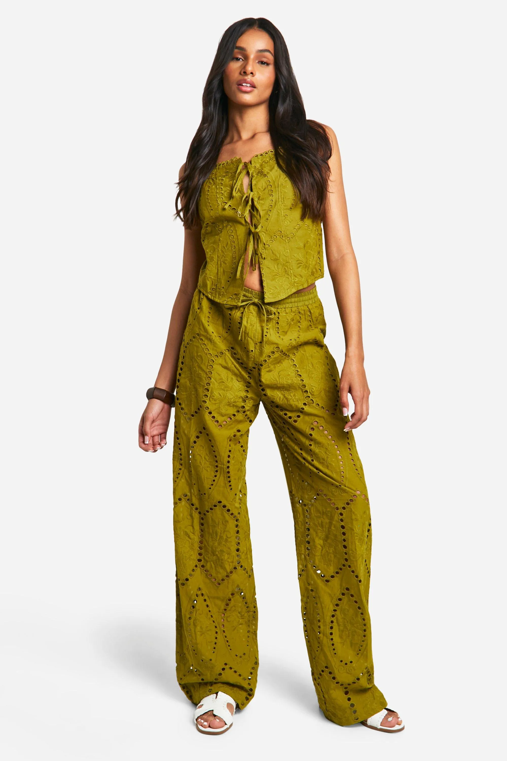 Tall - Pantalon large brodé