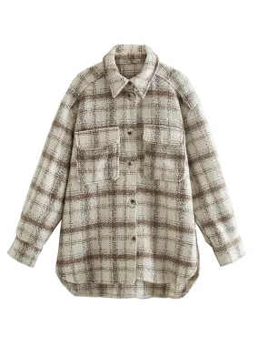 Veste années 90 chemise bucheron femme