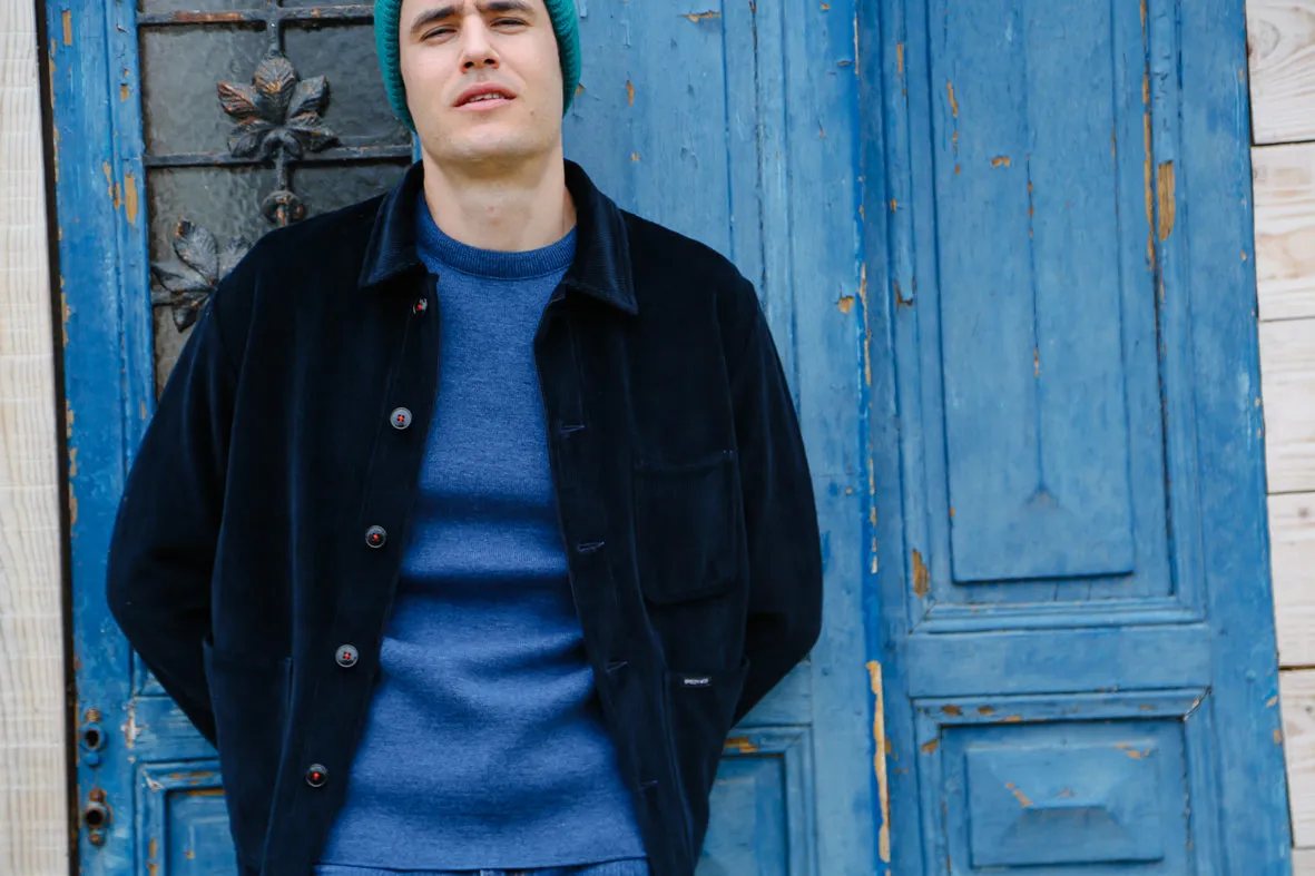 Veste mixte Ildut en velours marine