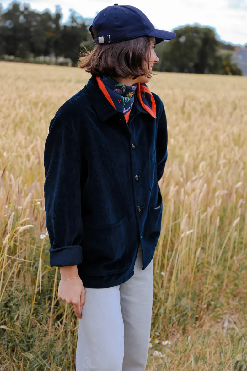 Veste mixte Ildut en velours marine