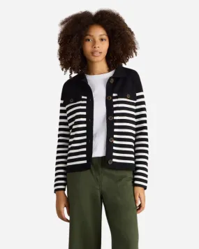 Veste rayée noire