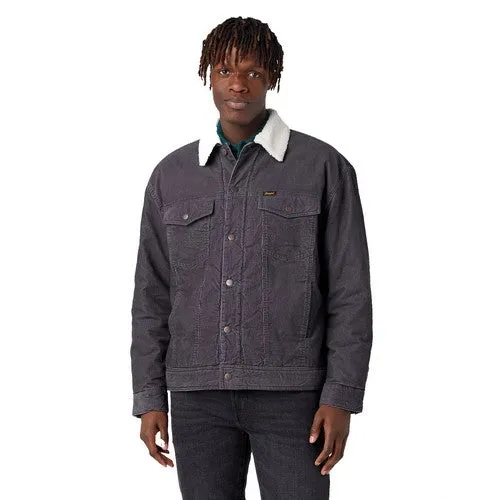 WRANGLER VESTE VELOURS TRUCKER Noir